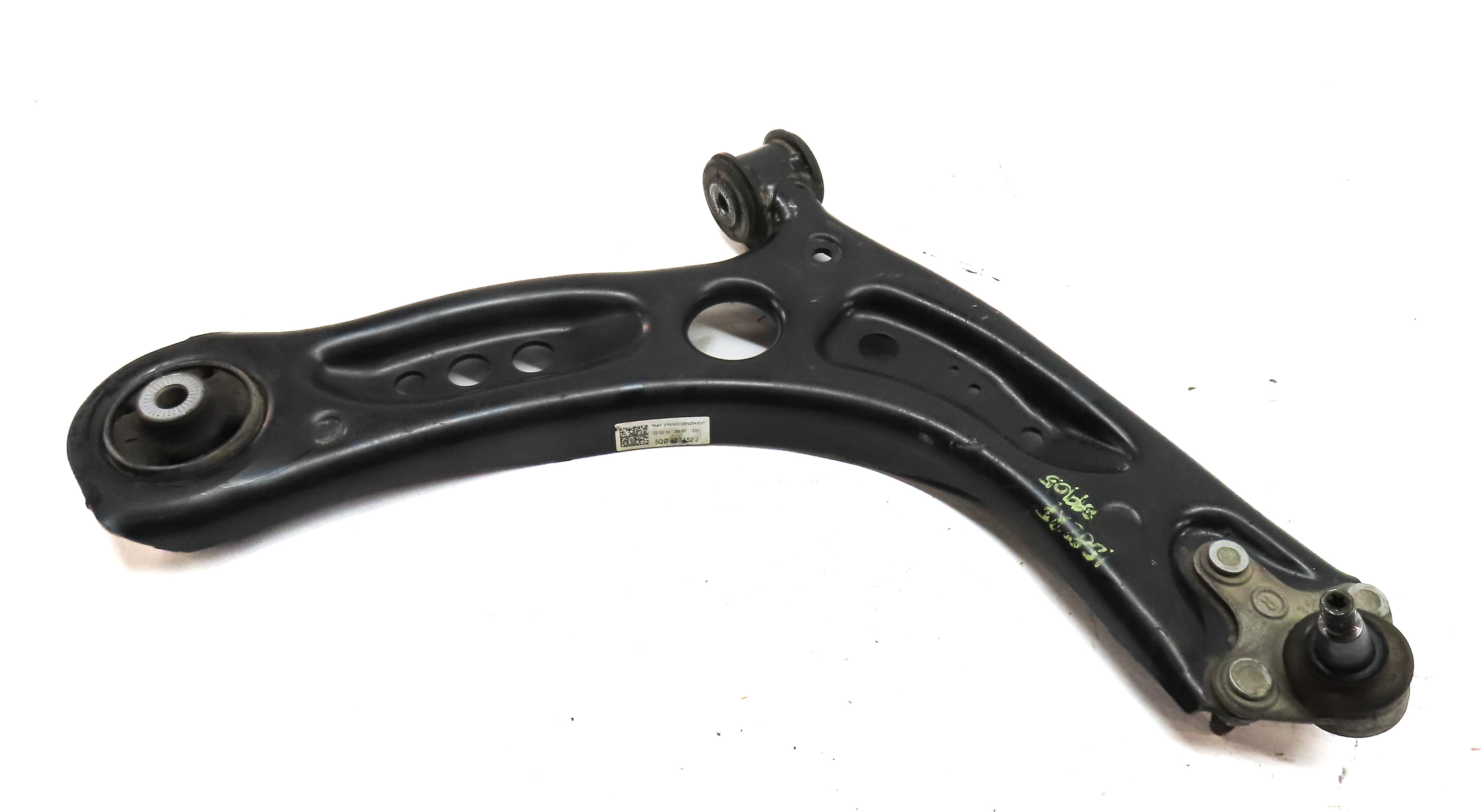 2015-2017 AUDI A3 S3 (8V) VW GOLF RIGHT FRONT PASSENGER LOWER CONTROL ARM — exact item pictured